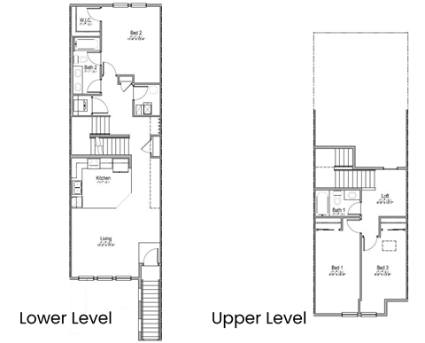 the third and fourth floors of the house have upper and lower levels